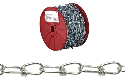 2.0 Double Loop Chain, 125 Feet Long, Green Color