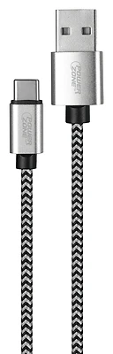 Powerzone KL-029X-1M-Type C Charging Cable, Braided, 3 Feet