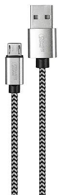 Powerzone 6ft Braided Micro Charging Cable, 5V/2A