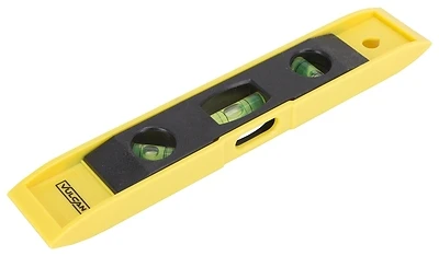 Jlo-063 Magnetic Torpedo Level, 9 In L, 3 Vials, Plastic Construction