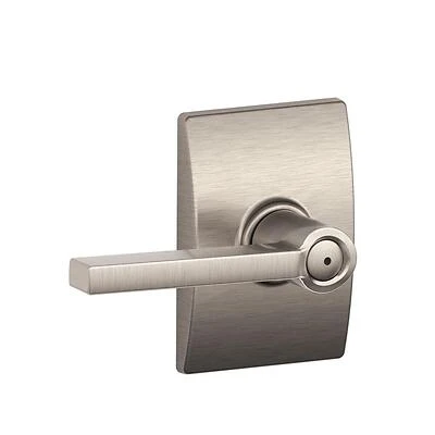 F40 Latitude Satin Nickel Privacy Door Handle With Century Trim