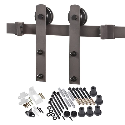 Bronze Steel Barn Door Hanger Kit For 1 Door, Model Bd100k-07800-br