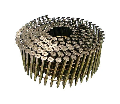 3-1/4 In. X 0.120 In. 15 Degree Wire Weld Galvanized Coil Framing Nails 2500 Pk