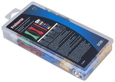 60208 Electrical Connector Assortment 308pc With Copper Terminals & Heat-shrink Tubing