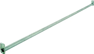 Adjustable Closet Rod 96 To 150 Inches White Steel With Central Support