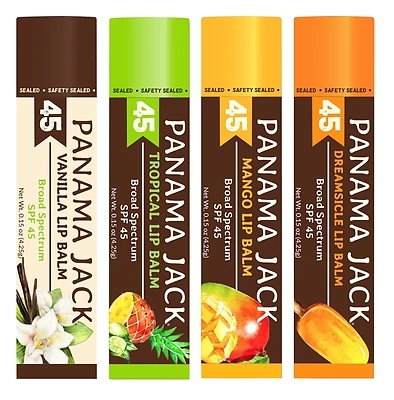 Panama Jack 602-TR Tropical Lip Balm, SPF 45, 0.15 Oz