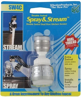 Whedon Sw4f Faucet Aerator With Spray Swivel, Brass/plastic, 2.2 Gpm