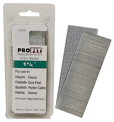 Pro-fit 18 Ga. Smooth Shank Straight Strip Brad Nails 1-3/4 In. L 1,000 Pk
