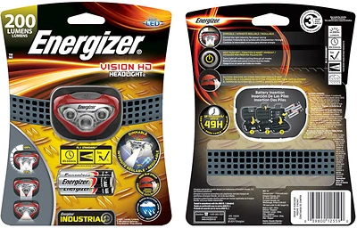 300 Lumens Red Led Head Lamp With Aaa Batteries Included
