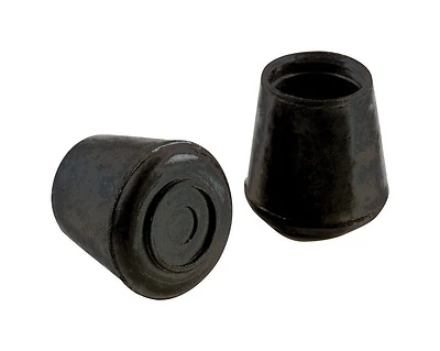 Hardware Rubber Leg Tip Black 1-1/4 In. Dia 24 Pk For Floor Protection