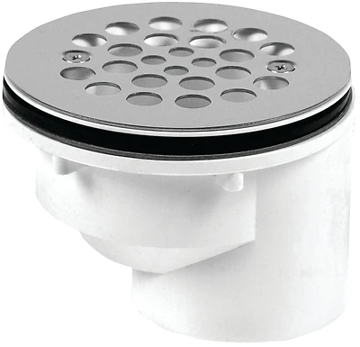4-inch Square Holes Round Pvc Shower Drain With Stainless Steel Strainer