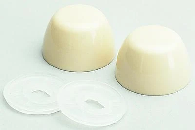 Bone Toilet Bolt Caps - Model 7116 - Durable Plastic Design