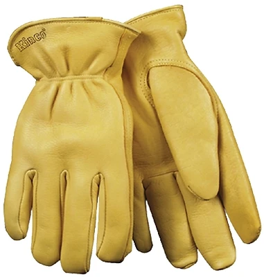 Kinco 90HK-XL Heatkeep Deerskin Driver Work Gloves, Yellow, XL