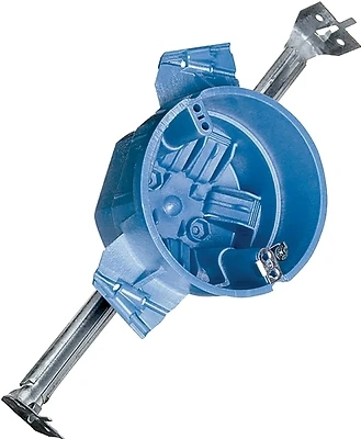 1-gang Blue Plastic Interior New Work Round Ceiling Electrical Box Bh525hp