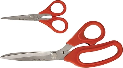 Wiss WHCS2 Stainless Steel Scissors Set, Soft Touch Handles, 3 In. & 5 In.