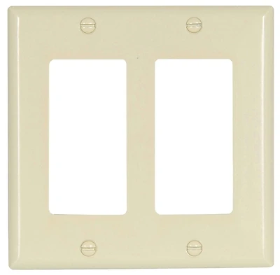 2 Gang Duplex Receptacle Wallplate Rocker, Model 2152la-box