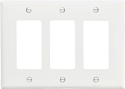 Pj263w 3-gang Decorator Wall Plate, Mid-size, White Finish