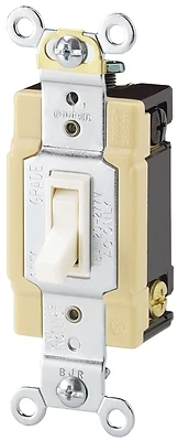 Eaton 1242-7V-BOX 4-Way Toggle Switch, 15A 120V, Ivory