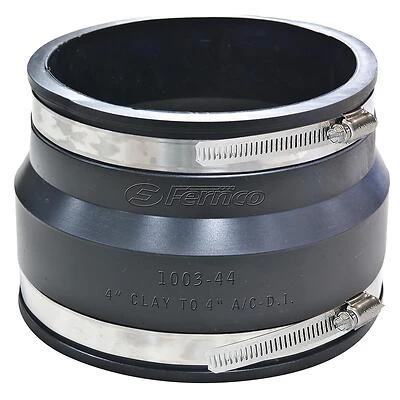 4 In. X 4 In. Clay To Asbestos Cement Ductile Iron Flexible Pvc Coupling