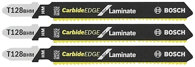 T128bhm3 Carbide Jig Saw Blade Set For Laminate, 3 Pieces, T Shank
