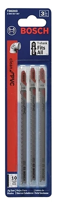 3-pack T302h3 5-1/4-in T-shank High-carbon Steel Jigsaw Blades For Pvc