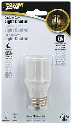 Photocell Adapter With Electric Switch For Halogen And Incandescent Bulbs
