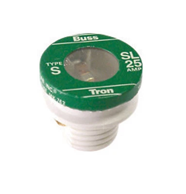 Bp/sl-25 25 Amp 125 Volt Tamper Proof Plug Fuse 3 Pk - Ul Listed