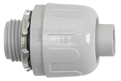 Liquidtight Connector For Conduit, 1 Inch Trade Size, Pvc/zinc Construction