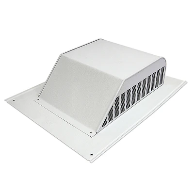5.5 In. H X 16 In. W X 20.5 In. L White Aluminum Roof Vent With Slant-back Design