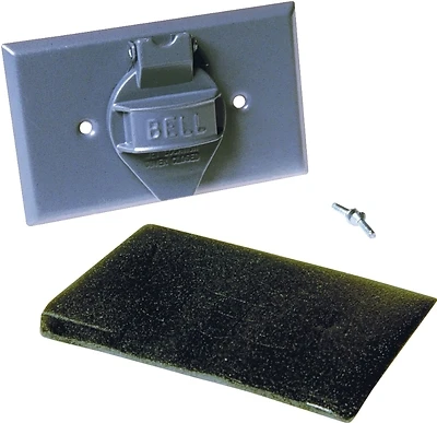 1-gang Horizontal Mount Weatherproof Flip Lid Device Cover With Powder Coat Finish