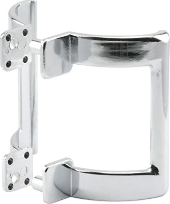 Prime-line 2-1/4 In. Chrome Silver Frameless Shower Door Handle Set