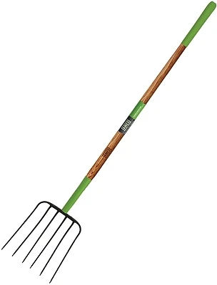 Ames 2826900 Manure Fork, Forged Steel Tines, 61 In. Wood Handle