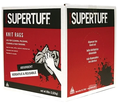 Trimaco 10833 Supertuff Mixed Knit Wiping Cloth, Cotton, White, 8 Lb