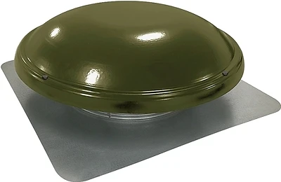Electric Roof Vent 1000-cfm Weathered Wood Galvanized Steel Power Roof Vent