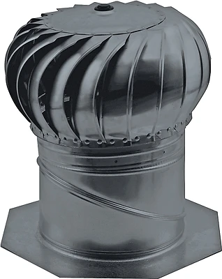 14-inch Black Aluminum Internally Braced Roof Turbine Vent With Dual Bearings