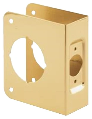 Prime-Line U 9544 Door Reinforcer, 1-3/4 In. Thick, 2-3/8 In. Backset, Solid Brass