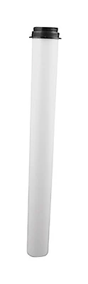 Plumb Pak PP835-61 Overflow Tube, White Plastic, 10 In.