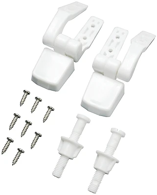 Plumb Pak PP835-34 Universal Toilet Seat Hinge, White Plastic