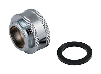 Plumb Pak PP800-64LF Faucet Aerator Adapter, 3/4-11.5 x 55/64-27 In., Chrome