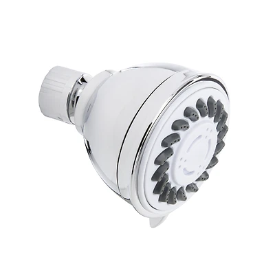 Stylewise Polished Chrome Plastic Showerhead With 3 Settings And 1.8 Gpm Flow Rate