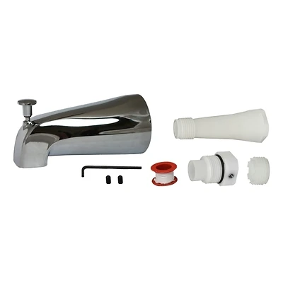 Plumb Pak PP825-35 Chrome Bathtub Spout With Front Diverter