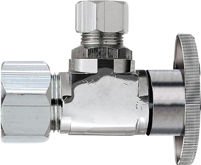 Plumb Pak PP123PCLF Brass Angle Shut-Off Valve, 5/8 x 1/4 In. Compression
