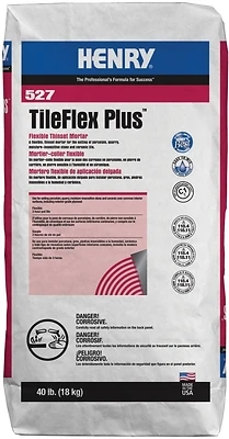 Tileflex Plus Flexible Thin-set Mortar, 40 Lb Bag, Gray, Polymer-modified