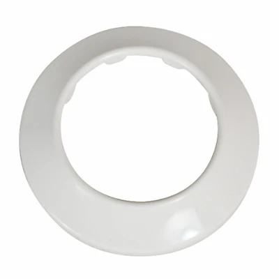 Flange Shallow 1-1/2 Inch White Plastic With Chrome Plating
