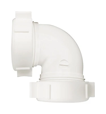 1-1/2 In. Plastic 90 Degree Elbow With Reducing Washer