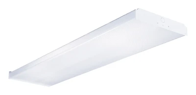 Ws Series 2-light Wraparound Shop Light, 4-ft, 64 Watts, White Finish