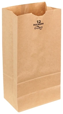 Duro Bag 71012 Heavy-duty Sos Grocery Bag, Virgin Paper, Kraft, 12 Lbs