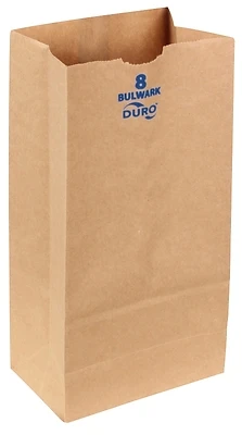 Duro Bag 71008 Heavy-duty Sos Grocery Bag, Virgin Paper, Kraft, 8 Lbs