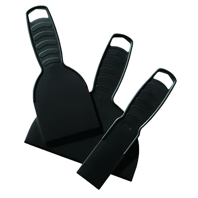 Economy Series Plastic Putty Knife Set - 3 Piece Set With Reinforced Handles