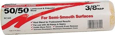 Linzer RC643-9 Pro Edge Paint Roller Cover, 3/8 In. Nap, 9 In., Lambswool/Polyester